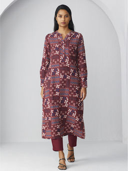 Ancestry - Geometric Printed Straight Kurta