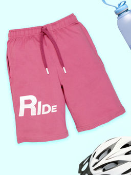 KiddoPanti - Boys Cotton Knee Length Knit Ride Printed Shorts