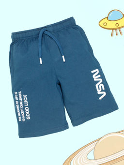 KiddoPanti - Boys Cotton Knee Length Knit Printed Shorts