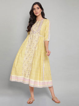 W - Yellopanelled Dress