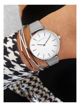 Joker and Witch - Joker & Witch Happy White Stack Watch With Bracelet For Women (Pack of 2) (JWBS156)