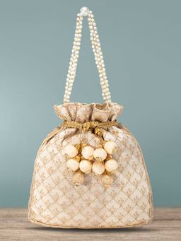 Peora - Potli Bags For Women Evening Bag Clutch Ethnic Bride Purse With Drawstring (P26Crm)