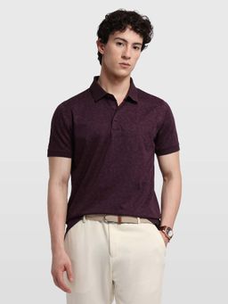 Arrow - Men's Purple Printed Regular Fit Polo T-Shirt