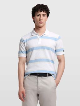Arrow Sports - Men's Horizontal Striped Regular Fit Polo T-Shirt