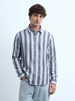 Flying Machine - Men's Vertical Striped Twill Shirt