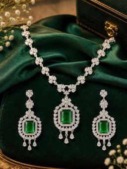 Fabula - American Diamond Pendant Jewellery Set