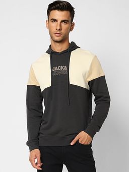 Jack & Jones - Men Printed Grey Sweatshirt