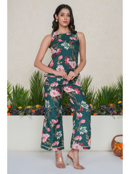 SALVIA SKY - Green Floral Embellished Co-Ord (Set of 2)