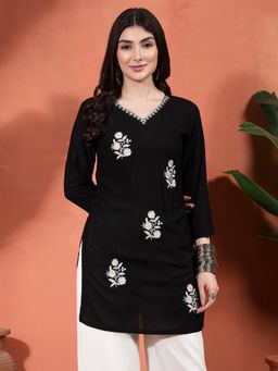 Gahan - Embroidered Rayon Wrinkle Fabric Festive Kurti for Women