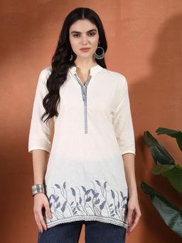 Gahan - Embroidered Cotton Blend Fabric Festive Kurti for Women