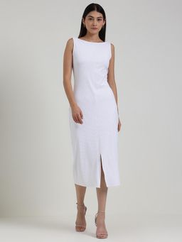 FableStreet - Sheath Dress - White