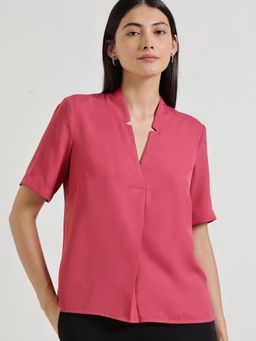 FableStreet - Front Pleat Top - Pink