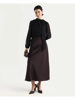 RAREISM - Solid/Plain Regular Fit Skirt - Brown