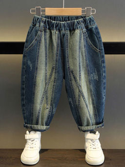 Hopscotch - Boys Blue Solid Jeans