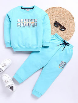 Hopscotch - 2-Piece Text Print Terry Co-Ord Set