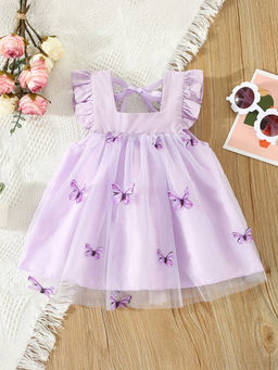 Hopscotch - Butterfly Applique Casual Dress