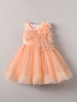 Hopscotch - Floral Applique Party Dress