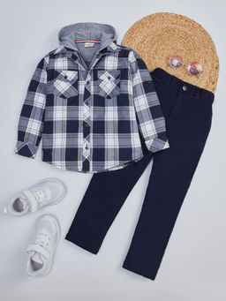 Hopscotch - 2-Piece Hooded Shirt And Jeans