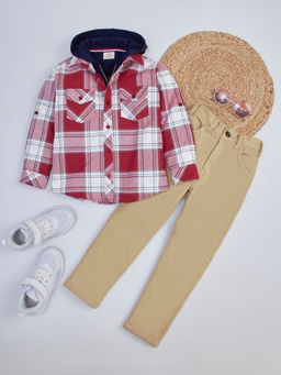 Hopscotch - 2-Piece Hooded Shirt And Jeans