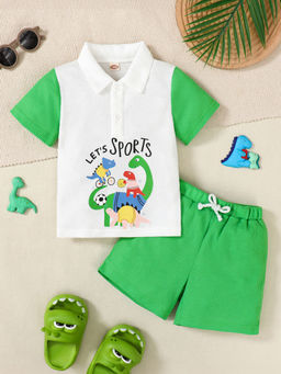 Hopscotch - 2-Piece Animal Print T-Shirt And Shorts