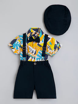 Hopscotch - 2-Piece Shirt And Shorts With Suspender