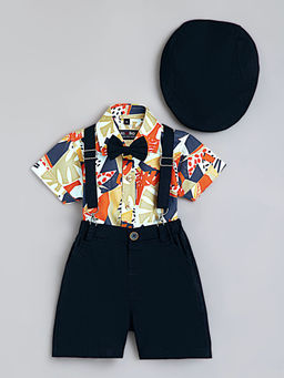 Hopscotch - 2-Piece Shirt And Shorts With Suspender