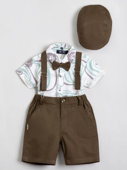 Hopscotch - 2-Piece Shirt And Shorts With Suspender