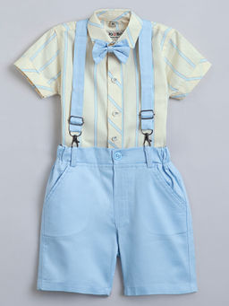 Hopscotch - 2-Piece Pure Cotton Formal Set With Suspender And Bow