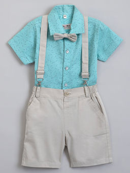 Hopscotch - 2-Piece Pure Cotton Formal Set With Suspender And Bow
