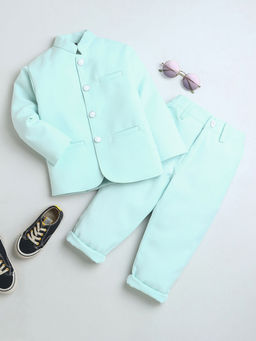 Hopscotch - 2-Piece Solid Blazer And Pants