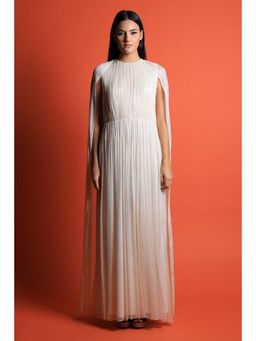 Swatee Singh - Fit And Flared Gown With Drapes