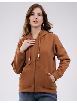 Monte Carlo - Brown Hooded Neck Full Sleeve Hoodie