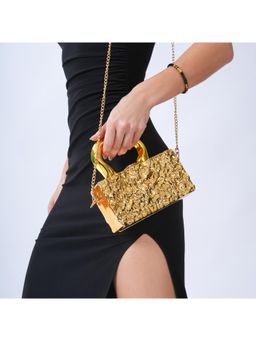 PROJECT 331 - Vault Clutch With Detachable Strap - Gold