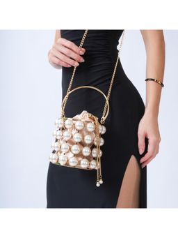 PROJECT 331 - The Denim Bloom Sling Bag with Detachable Strap - Blue