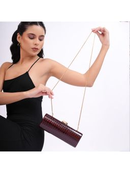 PROJECT 331 - The Maroon Muse Sling Bag with Detachable Strap - Maroon