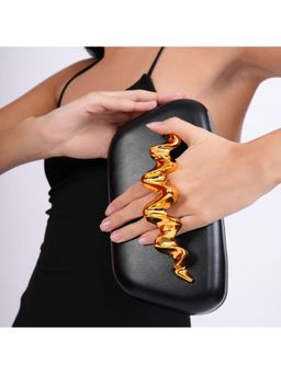 PROJECT 331 - Golden Wave Clutch - Black