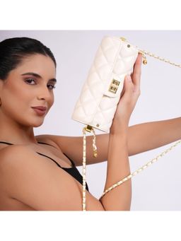 PROJECT 331 - Vanilla Chain Sling Bag with Detachable Strap - White
