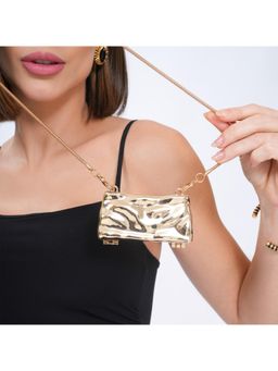 PROJECT 331 - Mini Melt Clutch With Detachable Strap - Gold