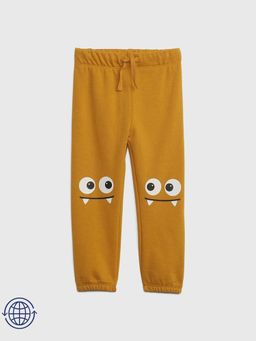 GAP - Boys' Mid-Rise Graphic Print Regular Fit Joggers