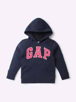 GAP - Girls' Applique Logo Relaxed Fit Hooded Sweatshirt