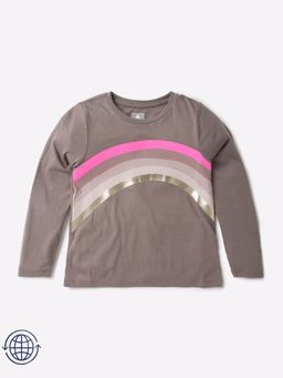 GAP - Girls' Metallic Graphic Crew Neck T-Shirt
