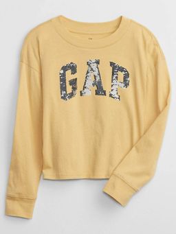 GAP - Girls' Sequin Logo Crew Neck T-Shirt