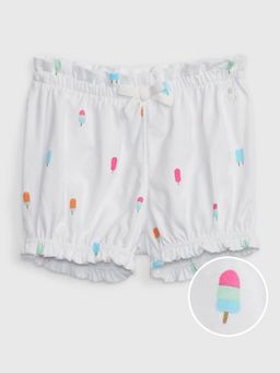GAP - Girls' Printed Mid-Rise Regular Fit Shorts