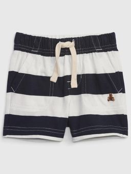 GAP - Boys' Mid-Rise Horizontal Striped Regular Fit Shorts