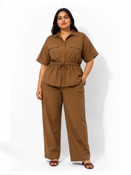Backup Studio - Brown Utility Co-Ord Set