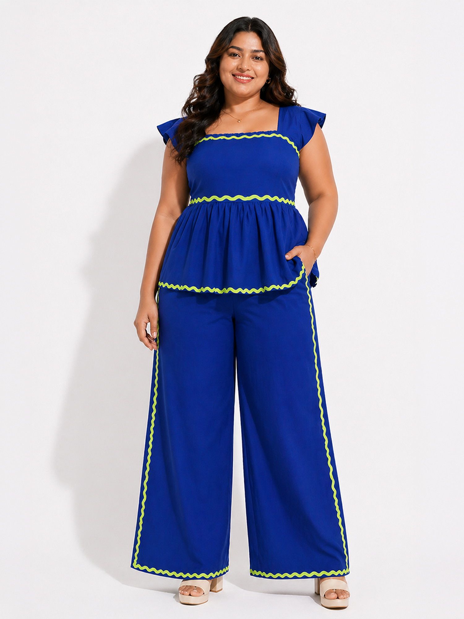 backup studio Blue Tropical Bloom Co-Ord Set-picture-44