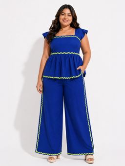 Backup Studio - Blue Tropical Bloom Co-Ord Set