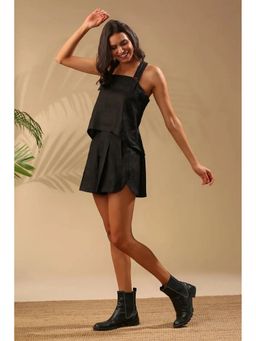 B Label - Black Classic Elm Dungaree Top