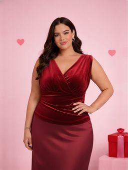 Backup Studio - Red Velvet Wrap Top