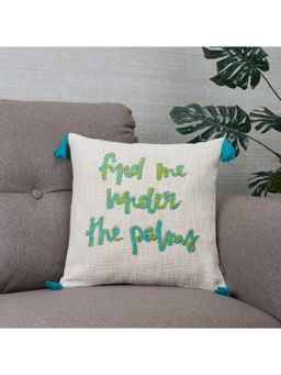 HomeTown - Bahamas Cushion Cover 40 x 40 Cm in Turquoise & Yellow Colour